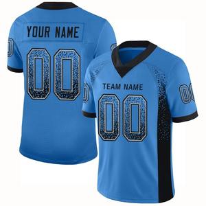 Camiseta de Fútbol Personalizada en Azul Polvo, Negro y Gris, Estilo Drift, Impresión por Sublimación, Uniforme Corto de Secado Rápido para Equipo - Product Image 1