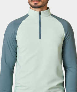 Sudadera con cremallera de 1/4 OEM personalizada, hombros caídos, peso pesado, lisa, oversize, tipo pullover, para hombre y mujer - Product Image 4