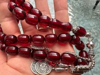 Nouveau Tasbih en résine motif Lapin Ange, 33 perles turquoise, chapelet de prière musulman, compteur de prières, bijoux en pierre, décoration intérieure, Inde