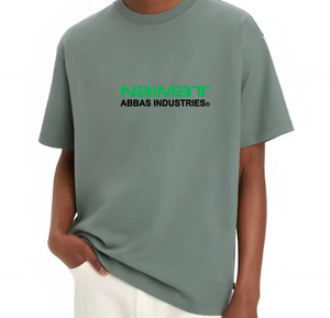 Naimat Abbas Industries Men's Regular Fit Cotton T-Shirt With Front <b>Logo</b> Print Casual O-Neck Short Sleeve Jersey Style - Product Image 1