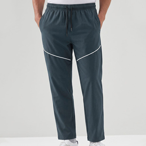 Pantalon de survêtement vert foncé pour homme, taille élastique, cordon de serrage, poches latérales, décontracté, sur mesure, respirant, pour l'été - Product Image 1