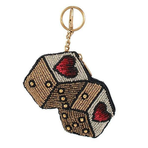 Colorful Ethnic Style Handcrafted Glass Carabiner Keychain Indian Handicraft Animal Pattern Woven Technique Beaded Charm - Product Image 1