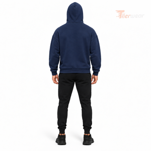 Men's Full Zip Hoodie Cotton Fleece Solid Color Casual Streetwear Hooded Sweatshirt Regular Fit Autumn Wear Full Face Men Hoodie - Product Image 4