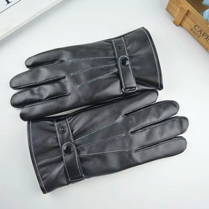 Gants d'hiver classiques en cuir véritable, chauds et isolés, pour activités de plein air, conduite et travail - Product Image 6