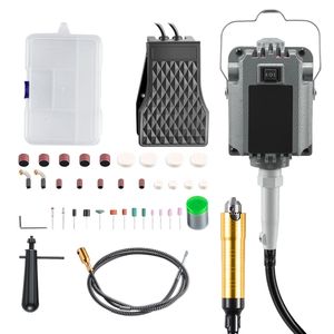 Utensile Rotante Elettrico con Albero Flessibile da 1000W 30000RPM con Controllo a Pedale, Incisore Sospeso e 74 Accessori per Smerigliatrici Diritte - Product Image 1
