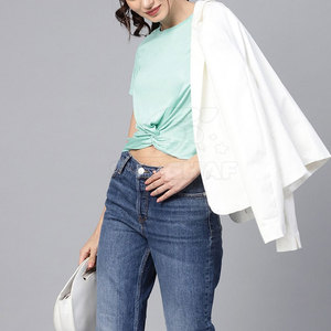 Top corto para mujer, ajuste cómodo, tela suave, estilo diario, top corto ligero para mujer - Product Image 4