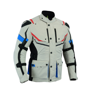 Men's Full Sleeve <b>Motorcycle</b> <b>Jacket</b> Windproof Color Blocked Gray Red Blue Black All Seasons Riding Wear - Product Image 1