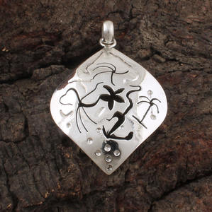 Collar con Colgante de Plata de Ley 925 Chapado en Platino Vintage para Mujer y Hombre, Dije Personalizado, Joyería Fina de Alta Calidad para Aniversario - Product Image 1