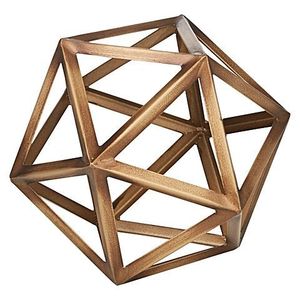 Escultura Decorativa Torre & Tagus Oro Polygon, Gran Estatua Decorativa Geométrica con Acabado Dorado para Mesa de Salón, Oficina u Hogar - Product Image 2