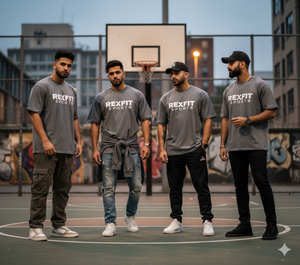 T-shirt uni Rexfit Sports 240 GSM, style streetwear délavé et vieilli, effet délavé à l'acide - Product Image 4