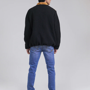 Veste polaire Sherpa unie de haute qualité en gros, veste zippée, pull Sherpa personnalisé, manteau d'hiver pour hommes - Product Image 4