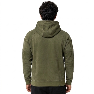 Sweat à capuche déchiré pour homme, style vintage, tissu délavé, coupe oversize, confortable, léger - Product Image 2