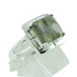 Anillo Clásico de Plata de Ley 925 con Labradorita Azul Fuego, Ideal para Bodas y Fiestas, Unisex - Product Image 3