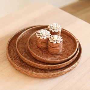 Bandeja Grande de Ratán Natural de Calidad Increíble, Precio al por Mayor, Bandeja Artesanal, Decoración para Mesa de Comedor, Adorno Decorativo a Precio Económico - Product Image 3