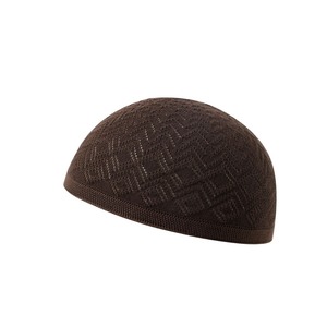 Chapeau de prière islamique pour hommes, tricoté à la main, design turc, Takke, bonnet musulman chaud unisexe pour le Ramadan et les prières quotidiennes, Kufi - Product Image 3