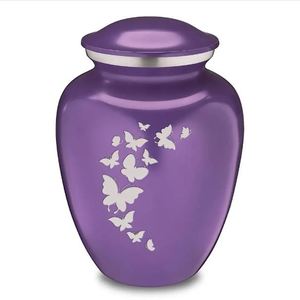 Purple Butterfly Cremation Urn Adult Pet Human <b>Memorial</b> Brass Ossuary Funerary Cinerary Urn Casket Funeral Supplies - Product Image 2