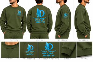 Sudadera OARH_INT para Hombre, Cuello Redondo, Color Verde Oliva, Corte Regular, 100% Algodón Felpa, Logotipo Estampado en la Parte Delantera, Estilo Casual para Otoño - Product Image 6