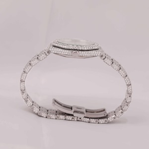 Luxury Trendy Stainless Steel Sapphire Crystal Bling <b>Watch</b> Lab <b>Diamond</b> VVS Moissanite Fancy Handmade Design for Men's 10 Bar - Product Image 4