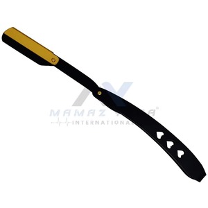 Rasoir droit pliant en acier inoxydable à lame unique avec verrou pivotant, logo personnalisé, pour hommes, rasage humide, shavette de barbier - Product Image 3