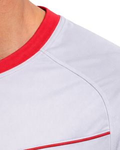 Ensemble de t-shirt et short de sport gris et rouge pour homme, respirant, séchage rapide, tenue de sport, entraînement athlétique, tenue de course estivale, vêtements de sport - Product Image 5