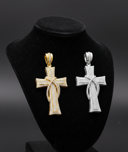 Collar Religioso Premium con Colgante de Cruz de Diamantes Estilo Hip Hop, en Plata y Oro 10K 14K, Joyería Urbana para Hombre - Product Image 4