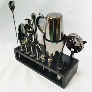 Vente en gros d'usine, ensemble de shakers à cocktail en acier inoxydable Boston Shaker certifié CE, barre d'impression avec logo personnalisé et écologique - Product Image 4