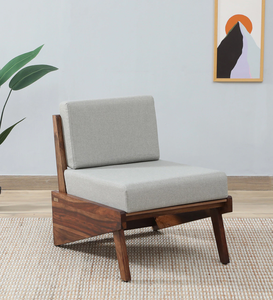 Sillón Moderno de Madera con Tapicería de Tela para Sala de Estar, Muebles para el Hogar, Silla de Acento Cómoda, Asiento de Salón, Sofá, Comedor - Product Image 1