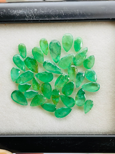 Esmeraldas Naturales de Zambia, Corte Pera, Calidad AAA, Gemas Verdes Certificadas por IGI, 5-10 mm, Lote de 33 Piezas, para Joyería, Sin Tratamientos - Product Image 6
