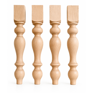 Premium Solid Wood Decorative Legs for Kitchen <b>Islands</b> Cabinets and Console <b>Table</b> Support Wooden Furniture Support Columns - Product Image 1