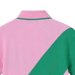 เสื้อโปโล AKA สีชมพูเขียว พรีเมียม 08 รุ่นยูนิเซ็กส์ แขนสั้น คอปก ปักลายตราสัญลักษณ์ แฟชั่นเสื้อผ้าสไตล์กรีก - Product Image 5