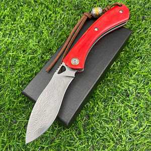 Cuchillo Plegable de Acero de Damasco de Grado Industrial al por Mayor, Cuchillo de Bolsillo Multifuncional para Exteriores OEM, 1 Año de Garantía - Product Image 3