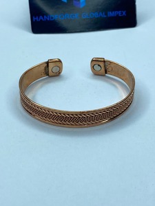 Brass <b>Copper</b> Cuff <b>Bracelet</b> Wholesale Adjustable Handmade Supplier Bulk Gold Plated Vintage Magnet Stone Wedding - Product Image 1