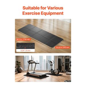Tappetino Pieghevole per Tapis Roulant 61x173 cm, Spessore 6 mm, Tappeto ad Alte Prestazioni per Attrezzature Sportive da Palestra e Macchine Ellittiche - Product Image 2