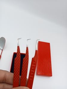 DENTRIC IMPANTS T-035 แหนบดึงขนตาสแตนเลส ปลายแหลม ทนทาน รูปหัวใจ กล่องของขวัญ กระจก-เครื่องมือเขียนคิ้วแบบมืออาชีพ - Product Image 2