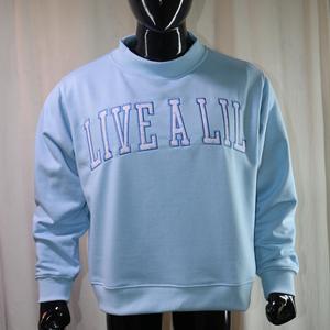 Sudadera LIVE A LIL con cuello simulado, 450 GSM, bordado con nombre personalizado, corte holgado, 100% algodón, felpa francesa - Product Image 6