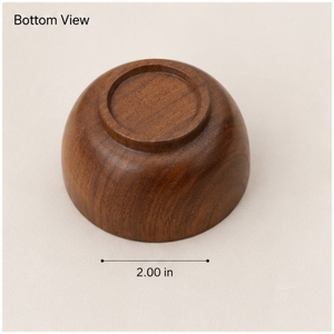 Tazón de madera para servir, 4.5 pulgadas de diámetro, 2.75 pulgadas de altura, solo lavar a mano, utensilios, cucharas - Product Image 2