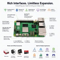 Motherboard Komputer Single Board Raspberry Pi 5 & Pi 4 2GB 4GB 8GB 16GB Tersedia, Original SBC untuk IoT AI Penggunaan Industri