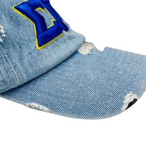 หมวกแก๊ปยีนส์สีอ่อน Sigma Gamma Rho ปักลาย หมวกเบสบอล ปรับขนาดได้ สำหรับทุกเพศ หมวกสโมสรนักศึกษากรีก สวมใส่สบายๆ สไตล์สตรีทแวร์ แบบสั่งทำพิเศษ - Product Image 4