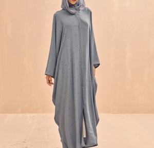 Best Selling Kaftan Abaya Handmade Turkish Floor Length Long Sleeve Soft Breathable Fabric Loose Fit Casual Evening Party Flared - Product Image 1