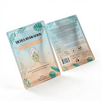 Sacs d'emballage personnalisés pour masques faciaux en feuille, finition mate, impression en héliogravure, pour pochettes cosmétiques liquides pour le visage