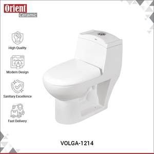 Fabriqué en Inde, pour usage domestique et hôtelier, de bonne qualité, très vendu, WC monobloc en céramique blanche, à poser au sol. - Product Image 2