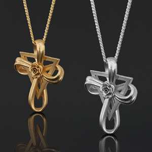 Colgante BOJ RCJ 001 Victoriano Personalizado Rosacruz Hecho a Mano en Plata de Ley, Cruz de la Rosa, Símbolo Alquímico, Precio Bajo en Oferta - Product Image 2