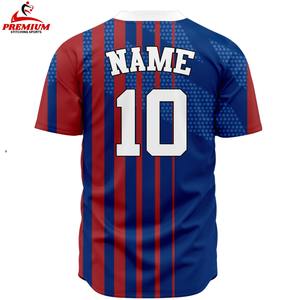 เสื้อเบสบอลแบบซับลิเมชั่น ผ้าเนื้อนุ่ม น้ำหนักเบา สวมใส่สบาย ระบายอากาศได้ดี คุณภาพสูง เสื้อเบสบอลแบบสั่งทำพิเศษ - Product Image 2