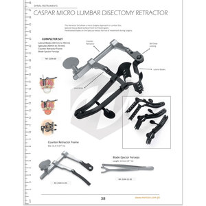 Juego de Retractores para Discectomía Lumbar Caspar Premium, Retractor para Cirugía Espinal, Instrumentos Quirúrgicos de Calidad Ortopédica GUJJAR SURGICAL - Product Image 6