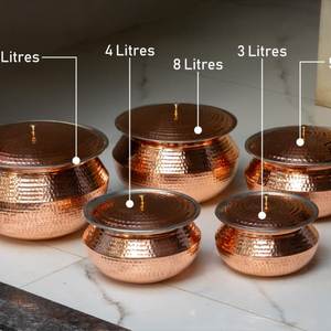 Luxury Handmade Brass Buffet Serving Casserole with Lid Hammered Food Warmer Round Serving Dish Hotel Restaurant Wholesale - Product Image 1
