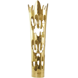 Vase à fleurs en aluminium de luxe, vase décoratif moderne pour le sol, pour salon, chambre, salle à manger, au meilleur prix - Product Image 3