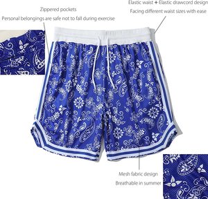 Nuevos Pantalones Cortos de Baloncesto con Diseño Paisley Sublimado, Ropa Deportiva de Verano, Pantalones Cortos de Malla Sublimados para Baloncesto - Product Image 6