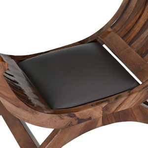 Mela <b>Bench</b> Made Of Solid Teak Wood High Quality With Dark Brown and Cushion For <b>Indoor</b> or Outdoor - Product Image 4
