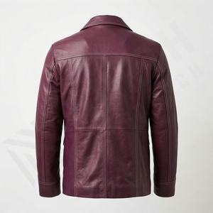 แจ็คเก็ตหนังแท้สำหรับขี่มอเตอร์ไซค์คุณภาพดีที่สุดสำหรับผู้ชาย รุ่นใหม่ล่าสุดสำหรับฤดูหนาว พร้อมแผ่นป้องกันที่ถอดออกได้ สามารถสั่งทำได้ - Product Image 2