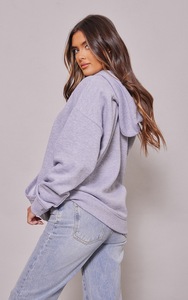 Sudadera con Capucha Informal de Invierno para Mujer, Personalizada, con Logotipo Frontal, Manga Larga, Diseño Sólido, Ajuste Holgado, Bolsillo, 100% Algodón - Product Image 5